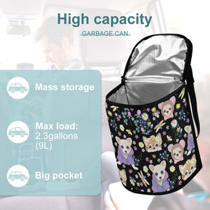 Magical Flower Garden Chihuahuas Multipurpose Car Storage Bag-19