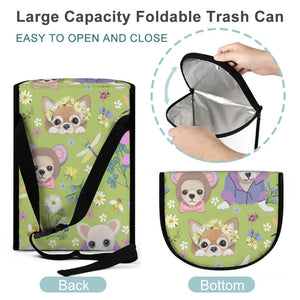 Magical Flower Garden Chihuahuas Multipurpose Car Storage Bag-9