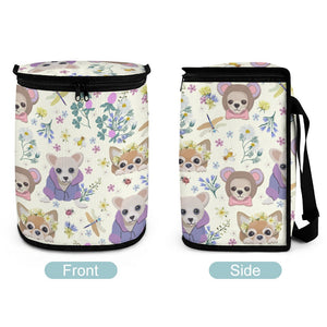 Magical Flower Garden Chihuahuas Multipurpose Car Storage Bag-2