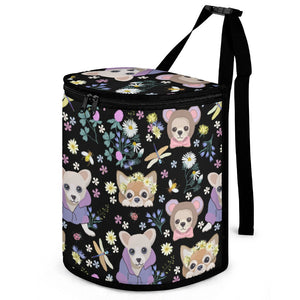 Magical Flower Garden Chihuahuas Multipurpose Car Storage Bag-ONE SIZE-Black-17