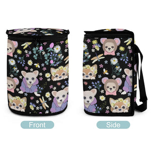 Magical Flower Garden Chihuahuas Multipurpose Car Storage Bag-14