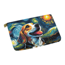Load image into Gallery viewer, Magical Milky Way Beagle Carry-All Pouch-Accessories-Accessories, Bags, Beagle, Dog Dad Gifts, Dog Mom Gifts-White-ONESIZE-3