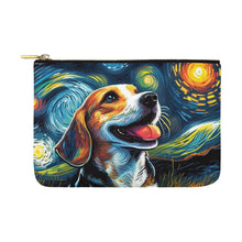 Load image into Gallery viewer, Magical Milky Way Beagle Carry-All Pouch-Accessories-Accessories, Bags, Beagle, Dog Dad Gifts, Dog Mom Gifts-White-ONESIZE-1