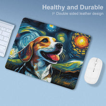 Load image into Gallery viewer, Magical Milky Way Beagle Leather Mouse Pad-Accessories-Beagle, Dog Dad Gifts, Dog Mom Gifts, Home Decor, Mouse Pad-ONE SIZE-White-5