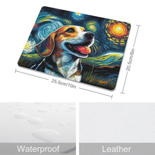 Load image into Gallery viewer, Magical Milky Way Beagle Leather Mouse Pad-Accessories-Beagle, Dog Dad Gifts, Dog Mom Gifts, Home Decor, Mouse Pad-ONE SIZE-White-1