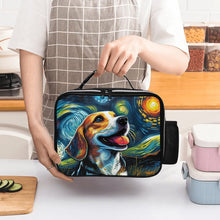 Load image into Gallery viewer, Magical Milky Way Beagle Lunch Bag-Accessories-Bags, Beagle, Dog Dad Gifts, Dog Mom Gifts, Lunch Bags-Black-ONE SIZE-2