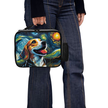 Load image into Gallery viewer, Magical Milky Way Beagle Lunch Bag-Accessories-Bags, Beagle, Dog Dad Gifts, Dog Mom Gifts, Lunch Bags-Black-ONE SIZE-4