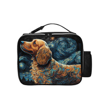 Load image into Gallery viewer, Magical Milky Way Cocker Spaniel Lunch Bag-Accessories-Bags, Cocker Spaniel, Dog Dad Gifts, Dog Mom Gifts, Lunch Bags-Black-ONE SIZE-1