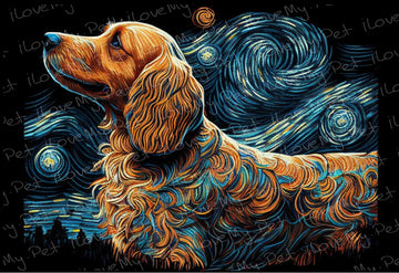 Magical Milky Way Cocker Spaniel Wall Art Poster 360x