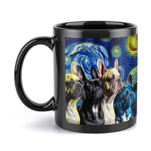 Load image into Gallery viewer, Magical Milky Way Frenchies Coffee Mug-Mug-French Bulldog, Home Decor, Mugs-ONE SIZE-Black-4