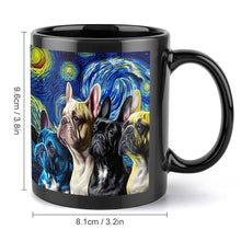 Load image into Gallery viewer, Magical Milky Way Frenchies Coffee Mug-Mug-French Bulldog, Home Decor, Mugs-ONE SIZE-Black-5