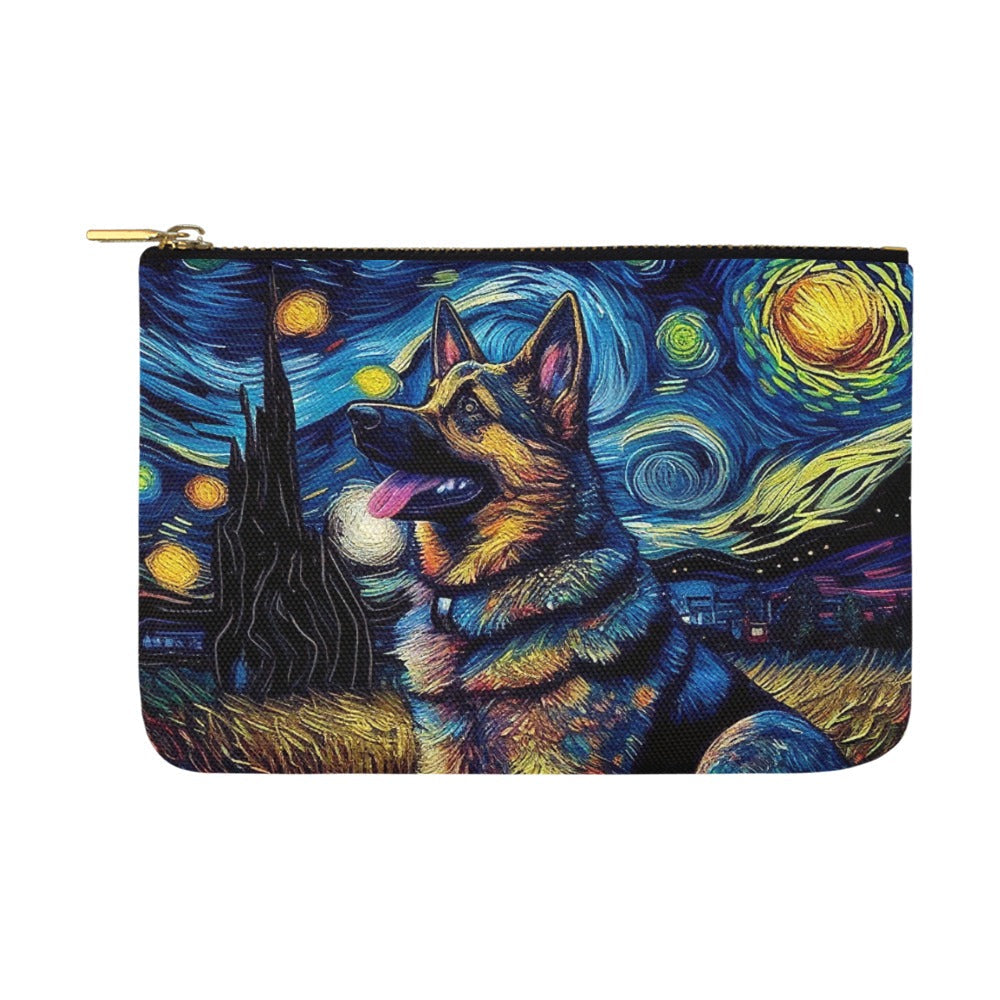 Magical Milky Way German Shepherd Carry-All Pouch-Accessories-Accessories, Bags, Dog Dad Gifts, Dog Mom Gifts, German Shepherd-White-ONESIZE-1