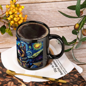 Magical Milky Way German Shepherd Coffee Mug-Mug-Accessories, Dog Dad Gifts, Dog Mom Gifts, German Shepherd, Home Decor, Mugs-ONE SIZE-Black-3