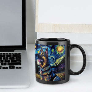 Magical Milky Way German Shepherd Coffee Mug-Mug-Accessories, Dog Dad Gifts, Dog Mom Gifts, German Shepherd, Home Decor, Mugs-ONE SIZE-Black-7