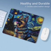 Load image into Gallery viewer, Magical Milky Way German Shepherd Leather Mouse Pad-Accessories-Dog Dad Gifts, Dog Mom Gifts, German Shepherd, Home Decor, Mouse Pad-ONE SIZE-White-4