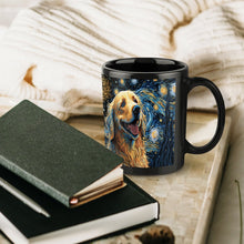 Load image into Gallery viewer, Magical Milky Way Golden Retriever Coffee Mug-Mug-Golden Retriever, Home Decor, Mugs-ONE SIZE-Black-4