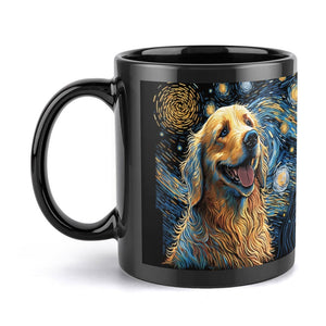 Magical Milky Way Golden Retriever Coffee Mug-Mug-Accessories, Dog Dad Gifts, Dog Mom Gifts, Golden Retriever, Home Decor, Mugs-ONE SIZE-Black-5