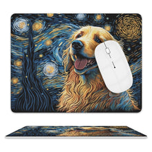 Load image into Gallery viewer, Magical Milky Way Golden Retriever Leather Mouse Pad-Accessories-Dog Dad Gifts, Dog Mom Gifts, Golden Retriever, Home Decor, Mouse Pad-ONE SIZE-White-2