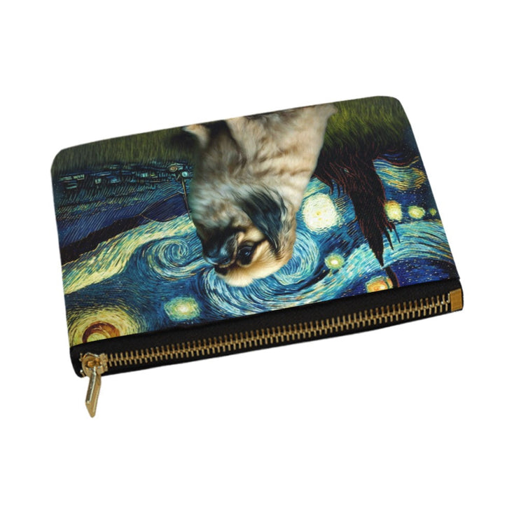 Magical Milky Way Pekingese Carry-All Pouch-Accessories-Accessories, Bags, Dog Dad Gifts, Dog Mom Gifts, Pekingese-White-ONESIZE-2