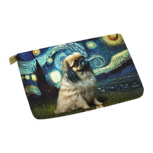 Load image into Gallery viewer, Magical Milky Way Pekingese Carry-All Pouch-Accessories-Accessories, Bags, Dog Dad Gifts, Dog Mom Gifts, Pekingese-White-ONESIZE-3