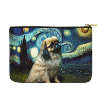 Load image into Gallery viewer, Magical Milky Way Pekingese Carry-All Pouch-Accessories-Accessories, Bags, Dog Dad Gifts, Dog Mom Gifts, Pekingese-White-ONESIZE-4