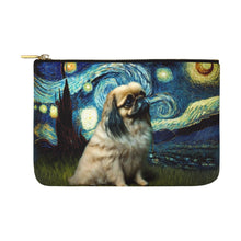 Load image into Gallery viewer, Magical Milky Way Pekingese Carry-All Pouch-Accessories-Accessories, Bags, Dog Dad Gifts, Dog Mom Gifts, Pekingese-White-ONESIZE-1
