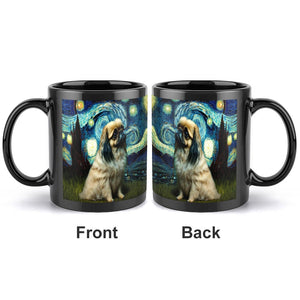 Magical Milky Way Pekingese Coffee Mug-Mug-Accessories, Dog Dad Gifts, Dog Mom Gifts, Home Decor, Mugs, Pekingese-ONE SIZE-Black-3