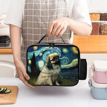Load image into Gallery viewer, Magical Milky Way Pekingese Lunch Bag-Accessories-Bags, Dog Dad Gifts, Dog Mom Gifts, Lunch Bags, Pekingese-Black-ONE SIZE-2