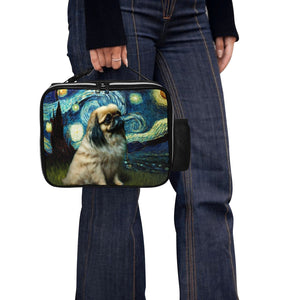 Magical Milky Way Pekingese Lunch Bag-Accessories-Bags, Dog Dad Gifts, Dog Mom Gifts, Lunch Bags, Pekingese-Black-ONE SIZE-4