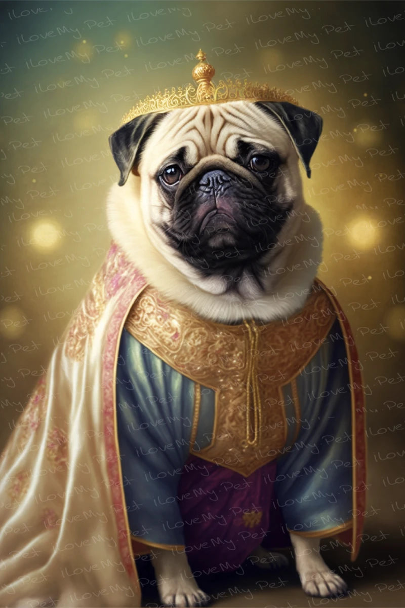Magical Monarch Fawn Pug Wall Art Poster-Art-Dog Art, Home Decor, Poster, Pug-1