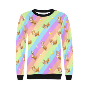 Magical Rainbow Corgis Love Women's Sweatshirt-Apparel-Apparel, Corgi, Sweatshirt-3