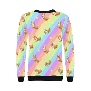 Magical Rainbow Corgis Love Women's Sweatshirt-Apparel-Apparel, Corgi, Sweatshirt-4