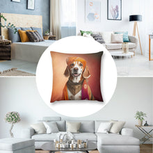 Load image into Gallery viewer, Magnificent Maharaja Beagle Plush Pillow Case-Cushion Cover-Beagle, Dog Dad Gifts, Dog Mom Gifts, Home Decor, Pillows-2