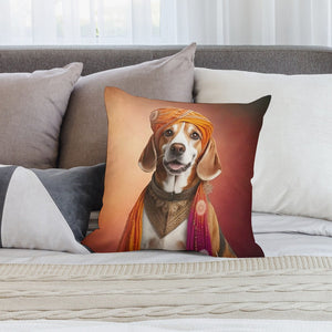 Magnificent Maharaja Beagle Plush Pillow Case-Cushion Cover-Beagle, Dog Dad Gifts, Dog Mom Gifts, Home Decor, Pillows-4