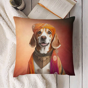 Magnificent Maharaja Beagle Plush Pillow Case-Cushion Cover-Beagle, Dog Dad Gifts, Dog Mom Gifts, Home Decor, Pillows-5