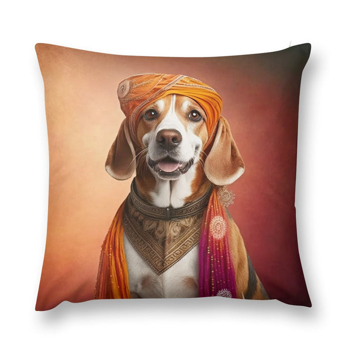 Magnificent Maharaja Beagle Plush Pillow Case-Cushion Cover-Beagle, Dog Dad Gifts, Dog Mom Gifts, Home Decor, Pillows-7