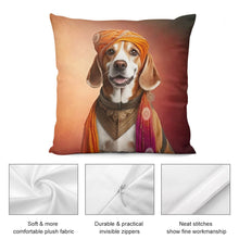 Load image into Gallery viewer, Magnificent Maharaja Beagle Plush Pillow Case-Cushion Cover-Beagle, Dog Dad Gifts, Dog Mom Gifts, Home Decor, Pillows-8
