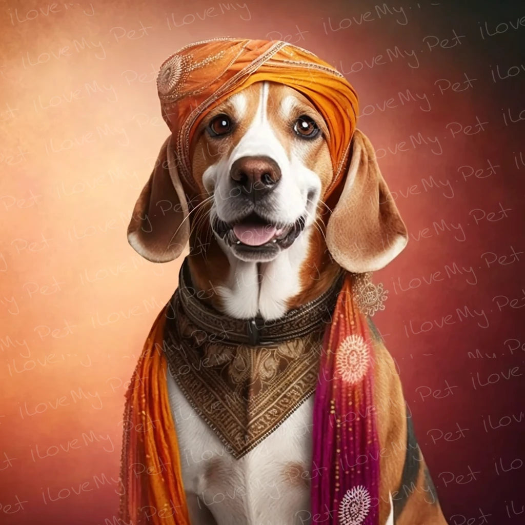 Magnificent Maharaja Beagle Wall Art Poster-Art-Beagle, Dog Art, Home Decor, Poster-1