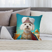 Load image into Gallery viewer, Magnificent Maharaja Maltese Plush Pillow Case-Cushion Cover-Dog Dad Gifts, Dog Mom Gifts, Home Decor, Maltese, Pillows-2