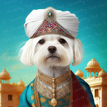 Load image into Gallery viewer, Magnificent Maharaja Maltese Wall Art Poster-Art-Dog Art, Home Decor, Maltese, Poster-1