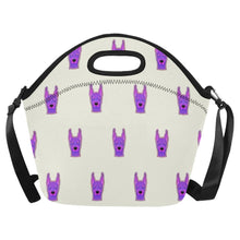 Load image into Gallery viewer, Majestic Doberman Neon Portrait Neoprene Lunch Bag-Accessories-Accessories,Bags,Doberman,Lunch Bags-Ivory Cream-3
