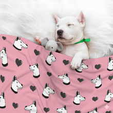 Load image into Gallery viewer, Majestic Dogo Argentino with Hearts Blanket for Dog-Dog Blanket-Blankets,Dogo Argentino,Home Decor-1
