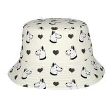Load image into Gallery viewer, Majestic Dogo Argentino with Hearts Bucket Hat-Hats &amp; Caps-Ivory White-One Size-1