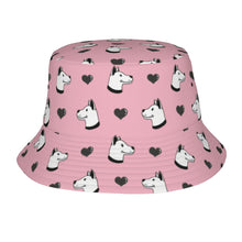 Load image into Gallery viewer, Majestic Dogo Argentino with Hearts Bucket Hat-Hats &amp; Caps-Light Pink-One Size-2