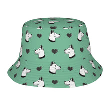 Load image into Gallery viewer, Majestic Dogo Argentino with Hearts Bucket Hat-Hats &amp; Caps-Mint Green-One Size-4