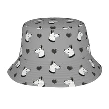 Load image into Gallery viewer, Majestic Dogo Argentino with Hearts Bucket Hat-Hats &amp; Caps-Parisian Gray-One Size-6