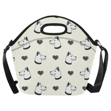 Load image into Gallery viewer, Majestic Dogo Argentino with Hearts Neoprene Lunch Bag-Accessories-Accessories,Bags,Dogo Argentino,Lunch Bags-Ivory Cream-4