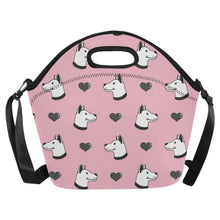 Load image into Gallery viewer, Majestic Dogo Argentino with Hearts Neoprene Lunch Bag-Accessories-Accessories,Bags,Dogo Argentino,Lunch Bags-Light Pink-2