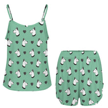 Load image into Gallery viewer, Majestic Dogo Argentino with Hearts Women's Cami and Shorts Pajama Set-17