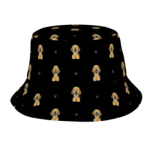 Load image into Gallery viewer, Majestic Great Dane Puppy Bucket Hat-Hats &amp; Caps-Midnight Black-One Size-41